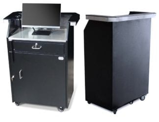 Portable Deluxe Security Podium Electronics Ready | The Security Station