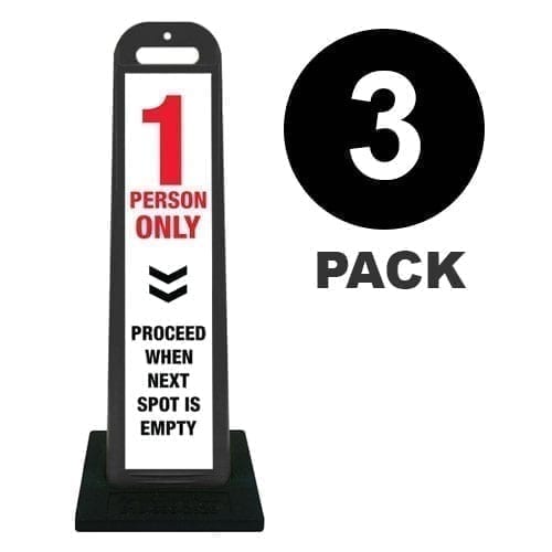 Line Control Delineator Sign Social Distancing Print (3 Pack) | The Security Station